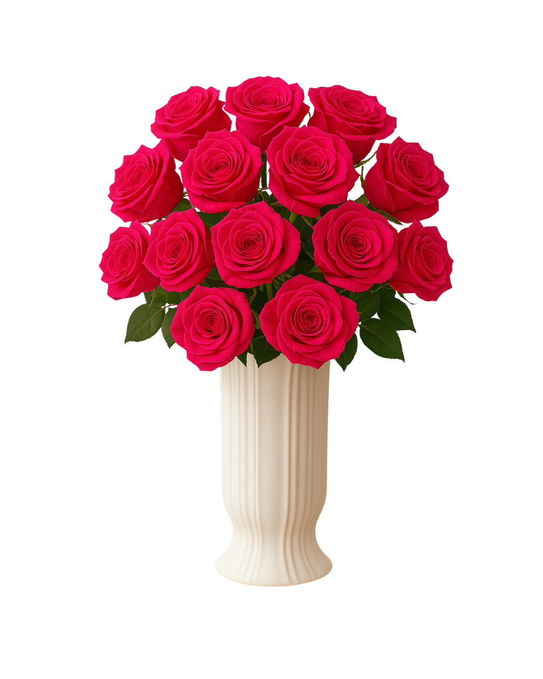 Elegant Ruby Red Preserved Rose Bouquet in Classic Vase | Tesoro Bloom