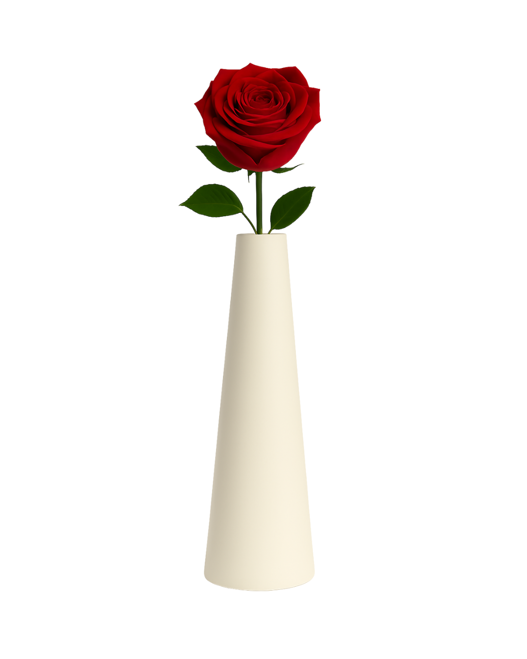 Single Stem Deep Red Preserved Rose in Vase | Tesoro Bloom
